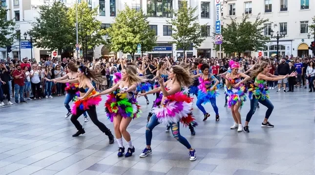 街头快闪舞蹈秀