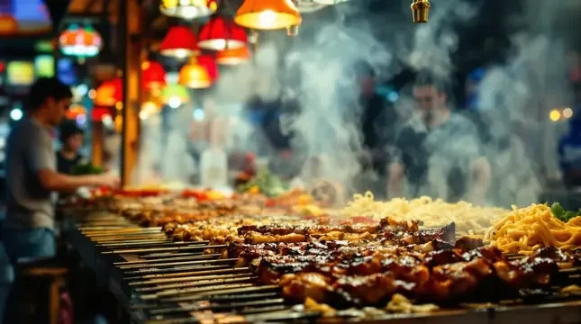 深夜街头美食探秘